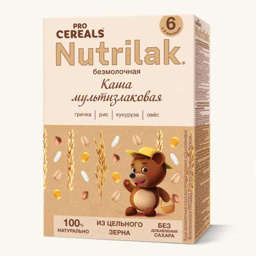 Каша безмолочная Nutrilak ProCereals мультизлаковая, 200 г