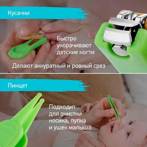 Детский маникюрный набор Листик Roxy-Kids, 5 предметов, Голубой