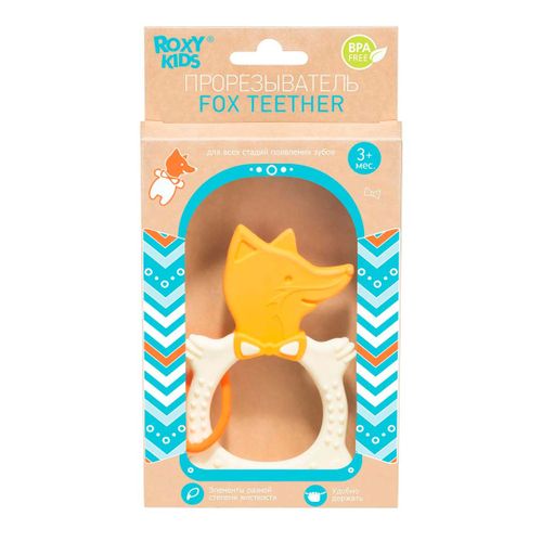 Прорезыватель Roxy-Kids Fox Teether RBT20031, Белый, купить недорого