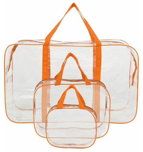 Комплект прозрачных сумок в роддом Roxy-Kids 919191938, 3 шт, Оранжевый