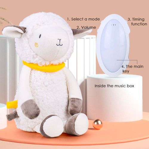 Ночник Konig Kids Baby Soother N Night Light барашка 2 в 1, Белый, в Узбекистане