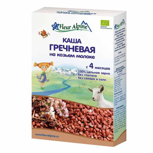 Гречневая каша Fleur Alpine Organic на козьем молоке, 200 г