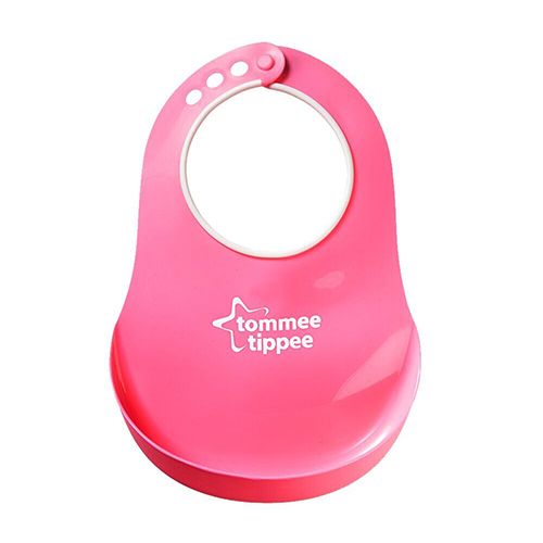 Слюнявчик силиконовый Tommee Tippee Comfi neck bib 46350041A, Розовый