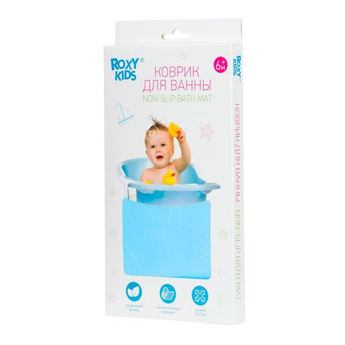 Коврик для ванны Roxy-Kids, 34х74 см, Синий