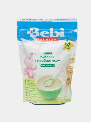 Каша Bebi Premium безмолочная рисовая с пребиотиками , 200 г