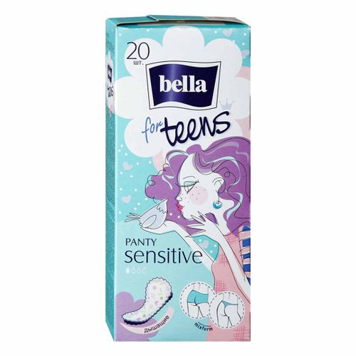 Ежедневные прокладки Bella Panty for teens Sensitive, 1 капля, 20 шт