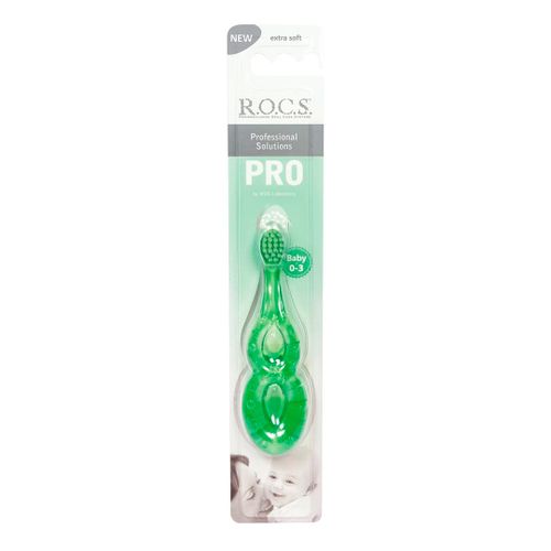 Зубная щетка "R.O.C.S" PRO Baby, 0-3 года, Зеленый