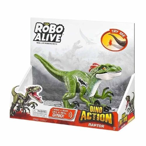 Интерактивная игрушка ZURU Robo Alive Dino Action Raptor Z7172, Зеленый, купить недорого