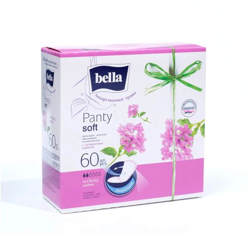 Kundalik prokladkalar Bella Panty soft Verbna ekstrakti, 2 tomchi, 60 dona