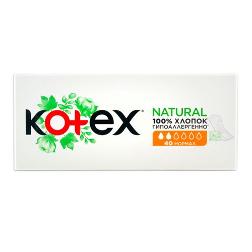Kundalik prokladkalar Kotex "Natural Normal", 40 dona
