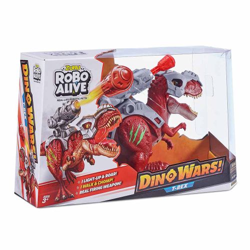 Интерактивная игрушка ZURU Robo Alive Dino Wars T-Rex Z7132, Красный, фото № 4