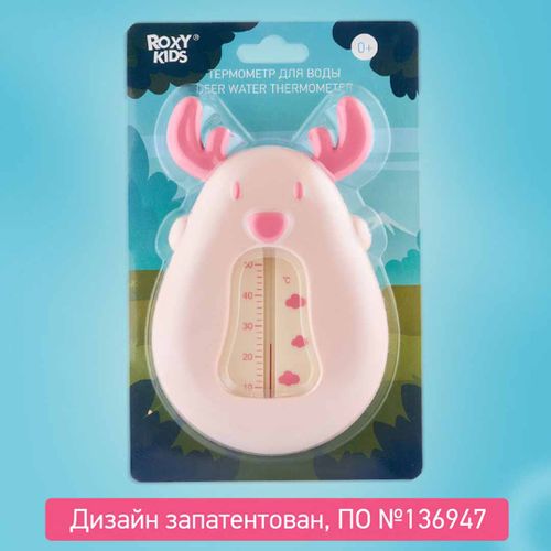 Термометр для воды Roxy-Kids олень, 0+ мес, Розовый, в Узбекистане
