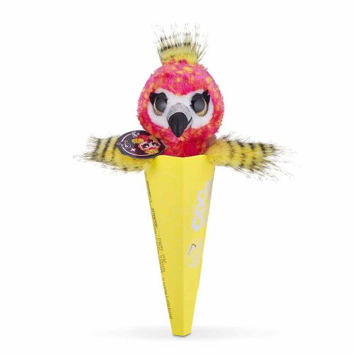 Неоновая плюшевая игрушка ZURU Coco Surprise Parrot, Желто-розовый