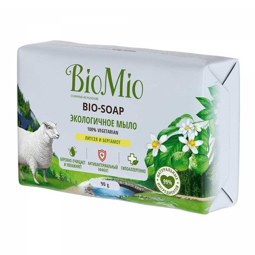 Мыло Bio Mio Литсея и Бергамот, 90 гр