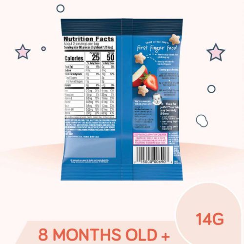 Снеки Gerber Grain&Grow Puffs To Go Клубника, Яблоко, 14 г, в Узбекистане