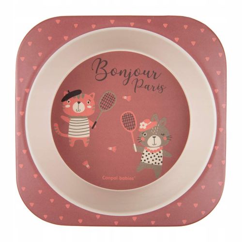 Набор детской посуды Canpol Babies Зайка, 5 шт, Розовый, фото