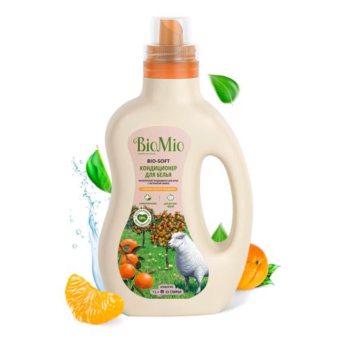 Mato yumshatuvchi BioMio mandarin efir moyi bilan, 1000 ml