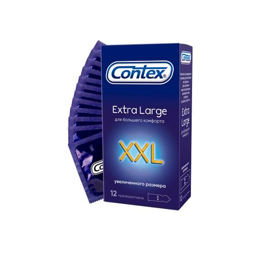 Презервативы Contex Extra Large увеличенного размера, 12 шт