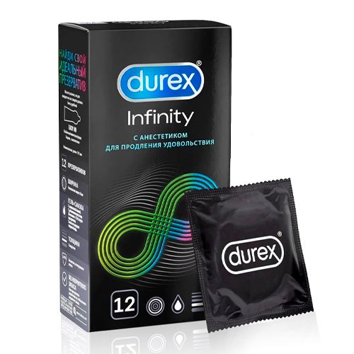 Презервативы Durex Infinity с анестетиком, 12 шт