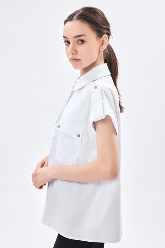 Женская рубашка короткий рукав Terra Pro SS23WES462, White, sotib olish