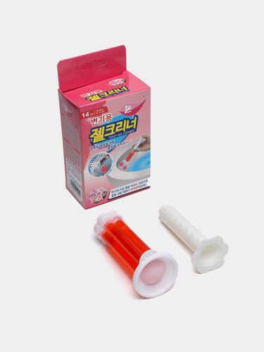 Гель шприц освежитель для туалета, многоразовые диски, аромат и дезинфекция унитаза, Розовый