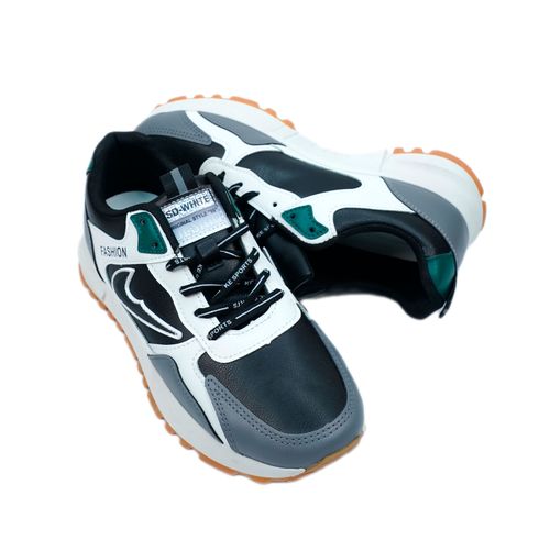 Мужские кроссовки Qianfenxiang стиль Nike 1020, Черный-Белый, фото № 9