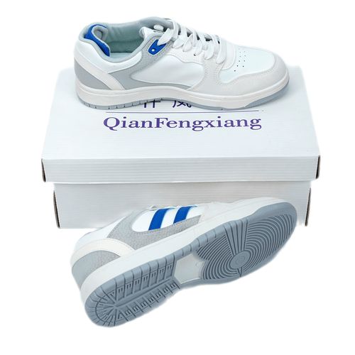 Erkaklar krossovkalari Qianfenxiang stil Adidas 5552, Sut rang-havo rang, фото № 9