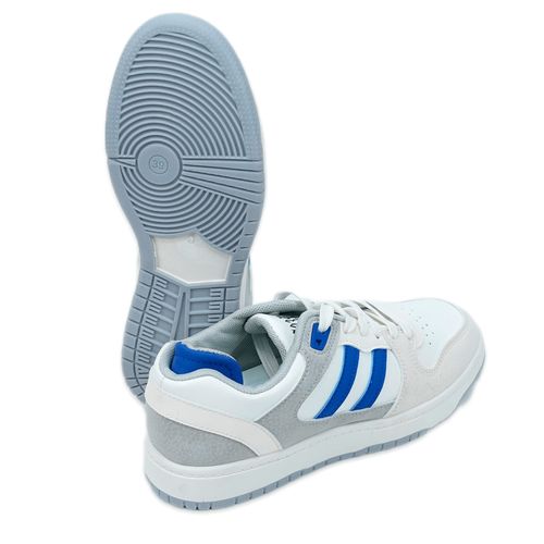 Мужские кроссовки Qianfenxiang стиль Adidas 5552, Молочно-голубой, купить недорого