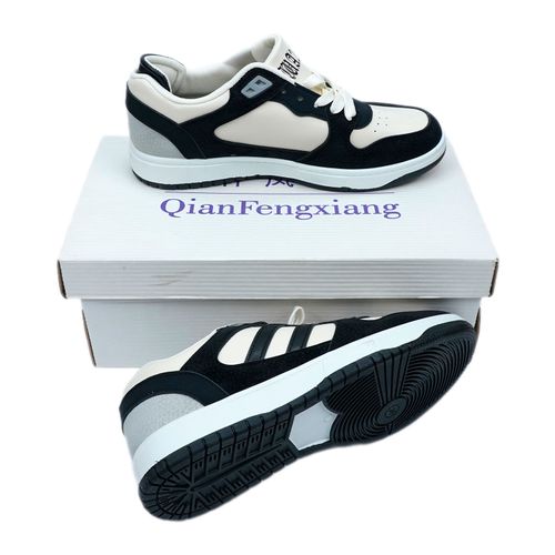 Мужские кроссовки Qianfenxiang стиль Adidas 5552, Молочно-черный, фото № 10