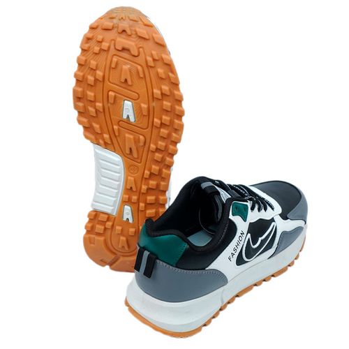 Мужские кроссовки Qianfenxiang стиль Nike 1020, Черный-Белый, фото № 14