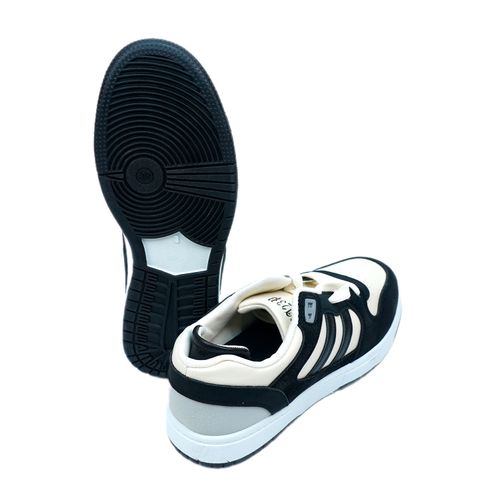 Мужские кроссовки Qianfenxiang стиль Adidas 5552, Молочно-черный, фото № 13