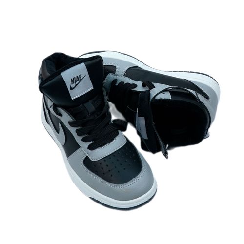 Кроссовки Qianfenxiang стиль Nike с мехом 1012, Серый, фото № 13