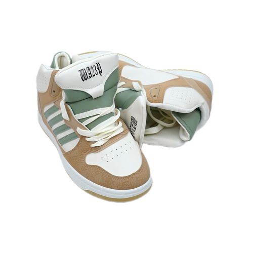 Krossovkalar Qianfenxiang stil Adidas Forum 84 High 1011, Bej-och yashil, в Узбекистане