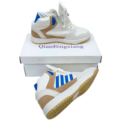 Кроссовки Qianfenxiang стиль Adidas Forum 84 High 1011, Бело-синий