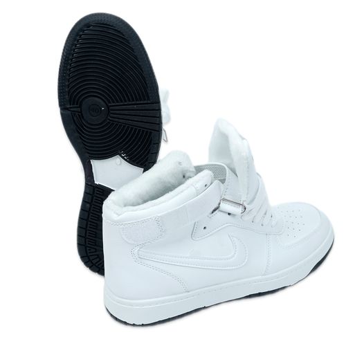 Кроссовки Qianfenxiang стиль Nike с мехом 1012, Белый, arzon