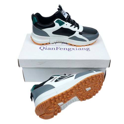 Мужские кроссовки Qianfenxiang стиль Nike 1020, Черный-Белый, фото