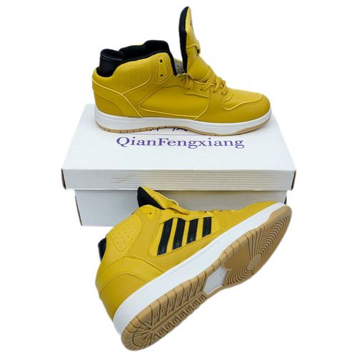 Кроссовки Qianfenxiang стиль Adidas Forum 84 High 1011, Черно-желтый, фото № 13