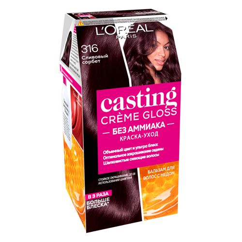 Краска для волос L'oreal Casting Creme Gloss, 316-сливовый сорбет