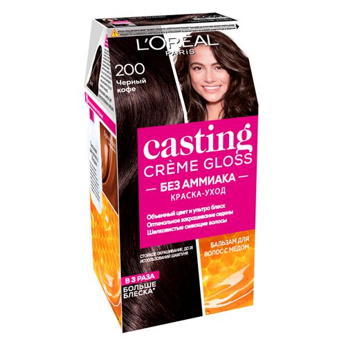Краска для волос L'oreal Casting Creme Gloss, 200-Черный кофе