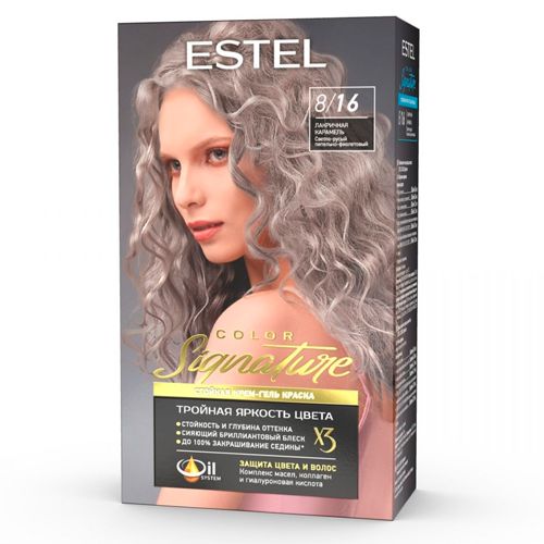 Стойкая крем-гель краска для волос Estel Color Signature 8/16, 170 мл