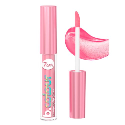 Lab uchun blesk 7Days B.Colour plamping effekti bilan, №-02 Soft pink, 2.5 ml