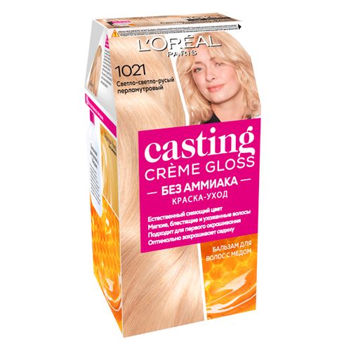 Краска для волос L'oreal Casting Creme Gloss, 1021-Светло-светло русый перламутровый