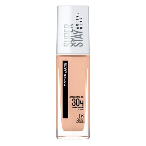 Тональный крем,Maybelline Super Stay Active Wear, 06-Светло-бежевый, 30 мл