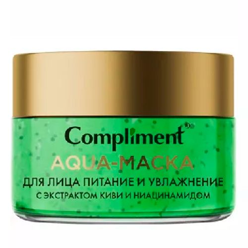 Aqua-маска для лица Compliment Detox и увлажнение с экстрактом киви и ниацинамидом, 100 мл