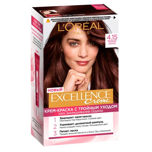 Краска для волос L'oreal Excellence Creme, №-4.15-Ледяной шоколад
