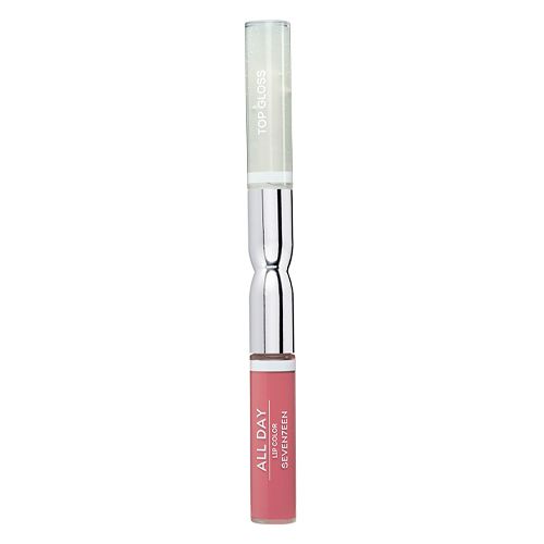 Жидкая стойкая помада-блеск Seventeen All Day Lip Color & Top Gloss, 01-Пастельно розовый