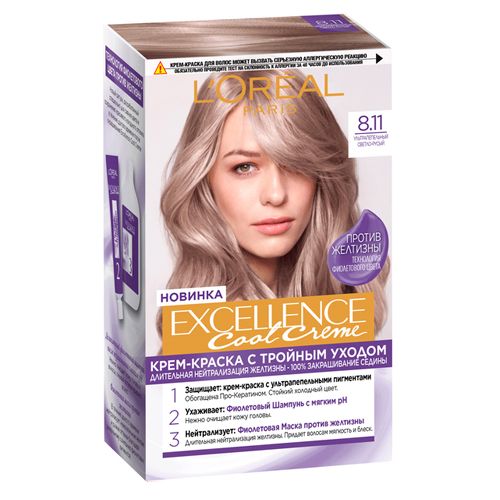 Краска для волос L'Oreal Excellence Creme, 8.11-Светло-Русый