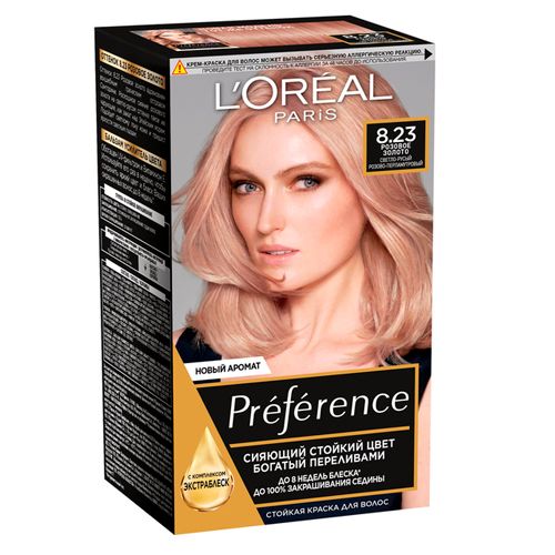 Sochni bo'yash L'oreal Recital Preference, 8.23-Pushti oltin