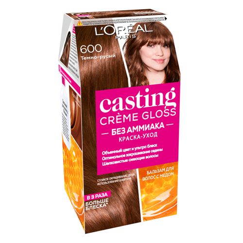 Краска для волос L'oreal Casting Creme Gloss, 600-Темно-русый