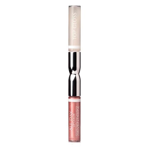 Жидкая стойкая помада-блеск Seventeen All Day Lip Color & Top Gloss, 41-Нюдовый